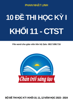 10 đề kiểm tra cuối học kỳ 1 môn toán 11 chân trời sáng tạo có đáp án