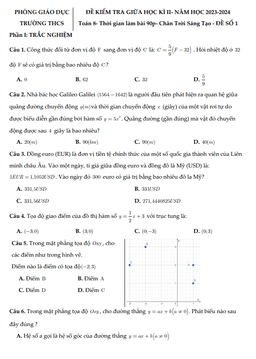 10 đề kiểm tra giữa học kì 2 toán 8 chân trời sáng tạo năm 2023 – 2024