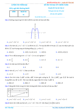 10 đề ôn thi hki toán 12 – trần đại