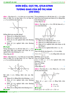 134 bài toán đơn điệu, cực trị, gtln – gtnn, tương giao của đồ thị hàm số (vd – vdc)