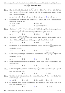 250 câu hỏi mức độ vận dụng và vận dụng cao ôn tập kiểm tra giữa học kỳ 1 toán 12 – lê văn đoàn