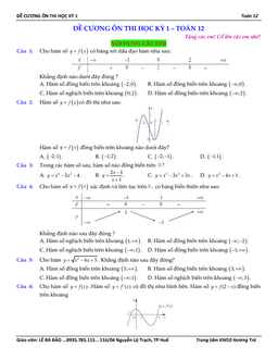 295 câu trắc nghiệm ôn thi học kỳ 1 toán 12 – lê bá bảo