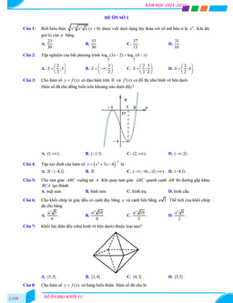 50 đề trắc nghiệm ôn thi cuối học kì 1 môn toán 12