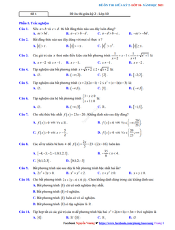 7 đề ôn thi giữa kỳ 2 toán 10 có đáp án và lời giải – nguyễn bảo vương