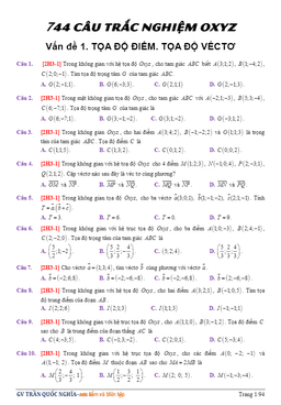 744 câu trắc nghiệm oxyz có đáp án – trần quốc nghĩa