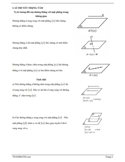 bài giảng đường thẳng song song với mặt phẳng