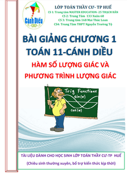 bài giảng hàm số lượng giác và phương trình lượng giác toán 11 cánh diều