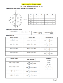 bài giảng hàm số lượng giác