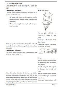 bài giảng khái niệm về khối đa diện