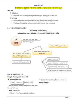 bài giảng một số phương trình lượng giác thường gặp