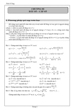 bài tập dãy số và cấp số – trần sĩ tùng
