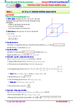 bài tập phương pháp tọa độ trong không gian – diệp tuân