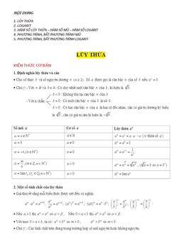 bài tập trắc nghiệm chuyên đề mũ và logarit có lời giải chi tiết