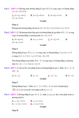 bài tập trắc nghiệm phương pháp tọa độ trong mặt phẳng oxy có lời giải chi tiết