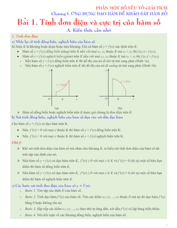 bài tập ứng dụng đạo hàm để khảo sát hàm số