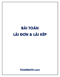 bài toán lãi đơn – lãi kép