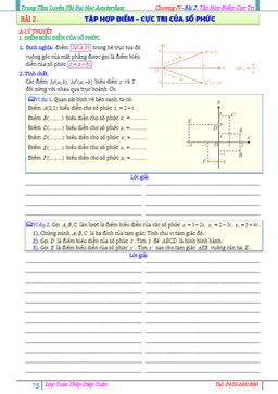 bài toán tìm tập hợp điểm và cực trị của số phức – diệp tuân