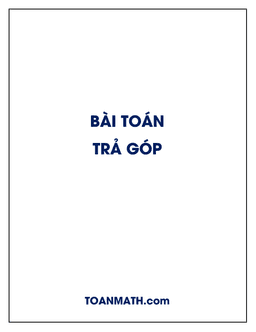 bài toán trả góp