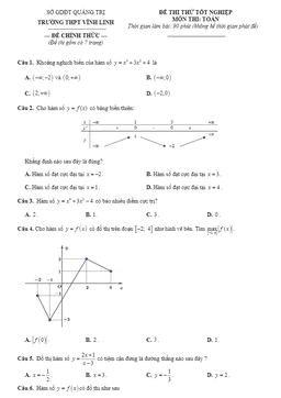 bộ đề ôn thi tốt nghiệp thpt 2020 môn toán sở gd&đt quảng trị
