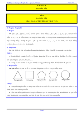 các dạng bài tập đa giác đều toán 9 cánh diều