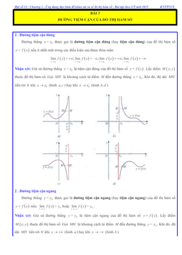 các dạng bài tập đường tiệm cận của đồ thị hàm số toán 12 knttvcs