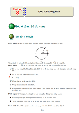 các dạng bài tập góc với đường tròn
