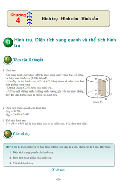 các dạng bài tập hình trụ – hình nón – hình cầu