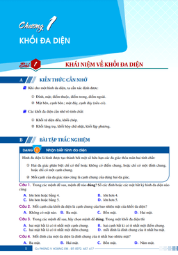 các dạng bài tập khối đa diện và thể tích khối đa diện – phùng hoàng em