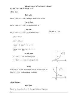 các dạng bài tập vdc hàm số mũ và hàm số lôgarit