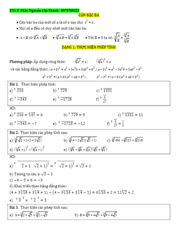 các dạng toán căn bậc ba – nguyễn chí thành