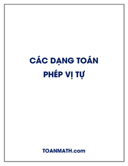 các dạng toán phép vị tự