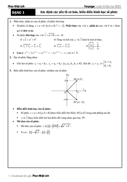 chủ đề số phức ôn thi tốt nghiệp thpt môn toán