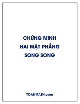 chứng minh hai mặt phẳng song song