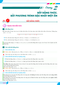 chuyên đề bất đẳng thức, bất phương trình bậc nhất một ẩn toán 9 ctst