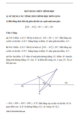 chuyên đề bất đẳng thức và cực trị hình học ôn thi vào lớp 10