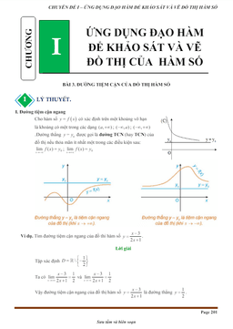 chuyên đề đường tiệm cận của đồ thị hàm số từ cơ bản đến nâng cao