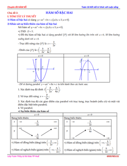 chuyên đề hàm số bậc hai toán 10 kết nối tri thức với cuộc sống