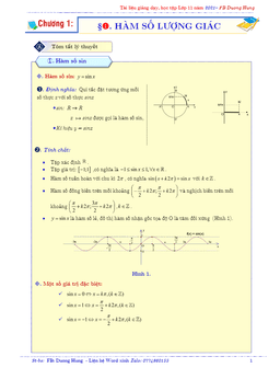chuyên đề hàm số lượng giác và phương trình lượng giác – dương minh hùng