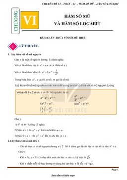 chuyên đề hàm số mũ và hàm số lôgarit toán 11 knttvcs