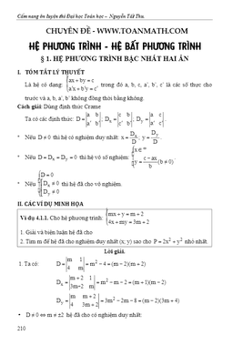 chuyên đề hệ phương trình – hệ bất phương trình – nguyễn tất thu