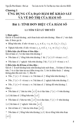chuyên đề khảo sát hàm số – nguyễn phú khánh
