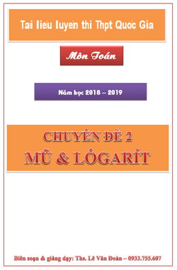 chuyên đề lũy thừa, mũ và logarit – lê văn đoàn