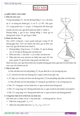 chuyên đề mặt nón