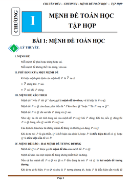 chuyên đề mệnh đề và tập hợp toán 10 kết nối tri thức với cuộc sống