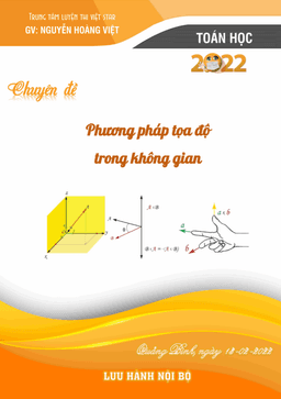 chuyên đề phương pháp tọa độ trong không gian – nguyễn hoàng việt