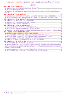 chuyên đề phương pháp tọa độ trong không gian oxyz – nguyễn trọng