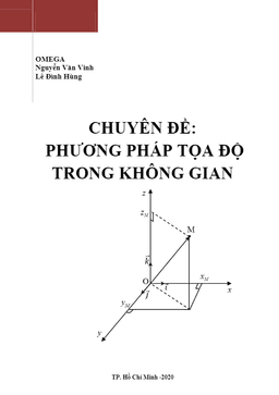 chuyên đề phương pháp tọa độ trong không gian