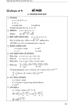 chuyên đề số phức – trung tâm ltđh vĩnh viễn