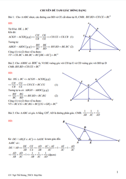 chuyên đề tam giác đồng dạng bồi dưỡng học sinh giỏi toán 8