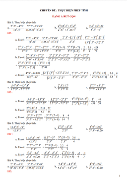 chuyên đề thực hiện phép tính bồi dưỡng học sinh giỏi toán 6 – 7